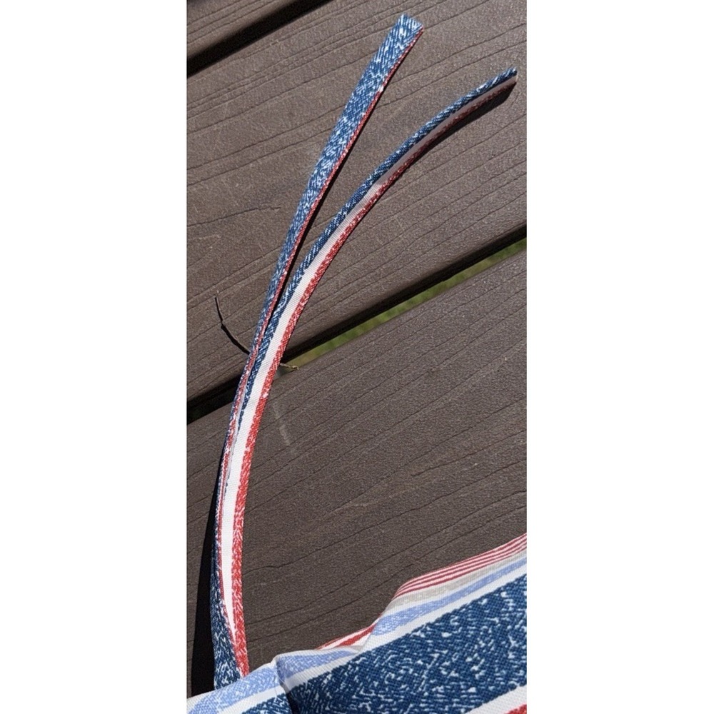Jordan Outdoor Chaise Lounge Cushion Stripe Patio Fabric Ties New - Picture 7 of 11
